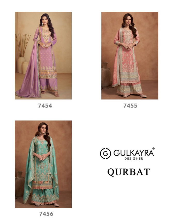 Qurbat By Gulkayra Simar Silk Plazoo Suits Wholesalers In India